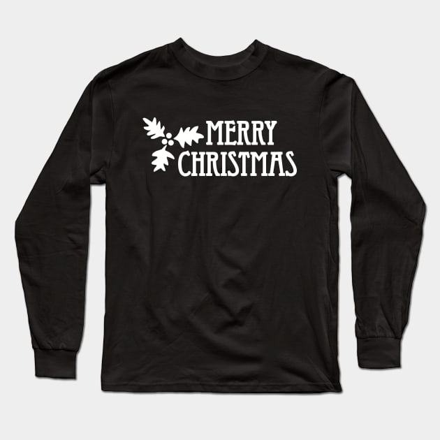 Merry Christmas Long Sleeve T-Shirt by Designzz